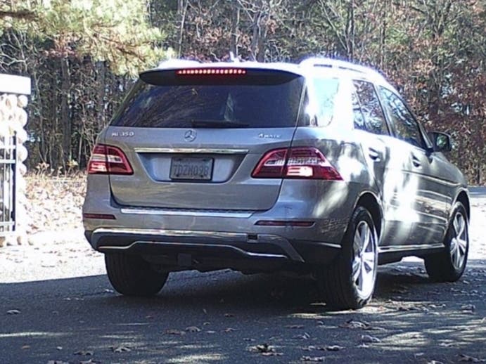 Mercedes Benz. with a California license plate, is sought in connection with the vehicle burglaries.  