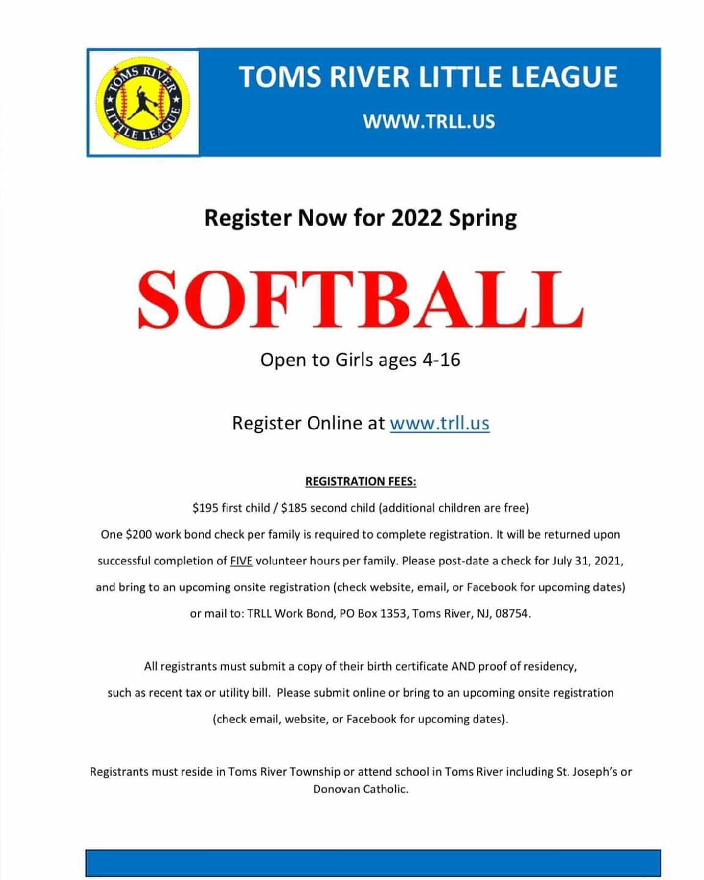 TRLL Girls Softball