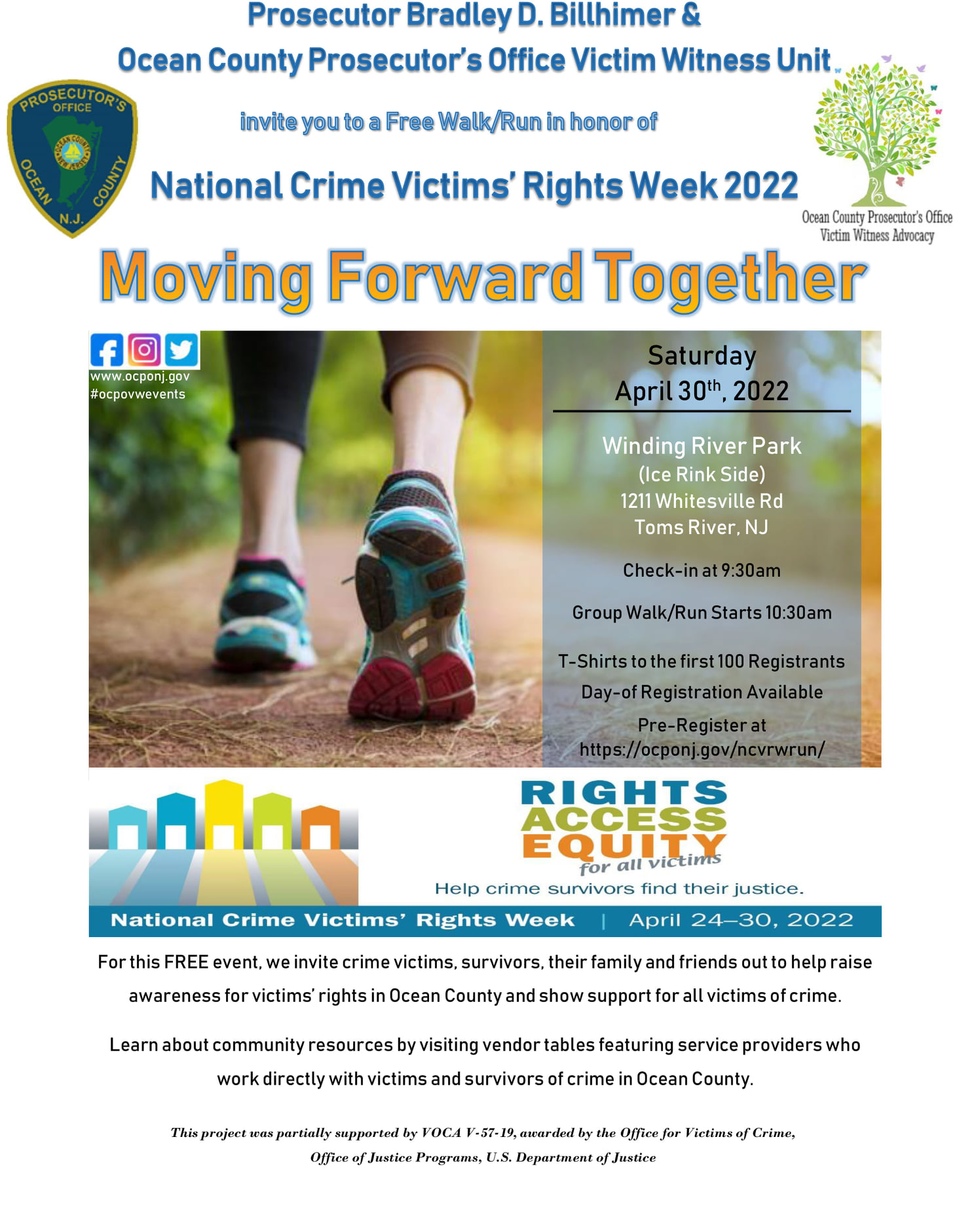 National Crime Week Walk or run in Toms RiverMoving Forward