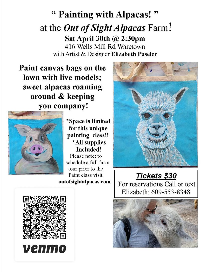 Painting with Alpacas - Waretown New Jersey