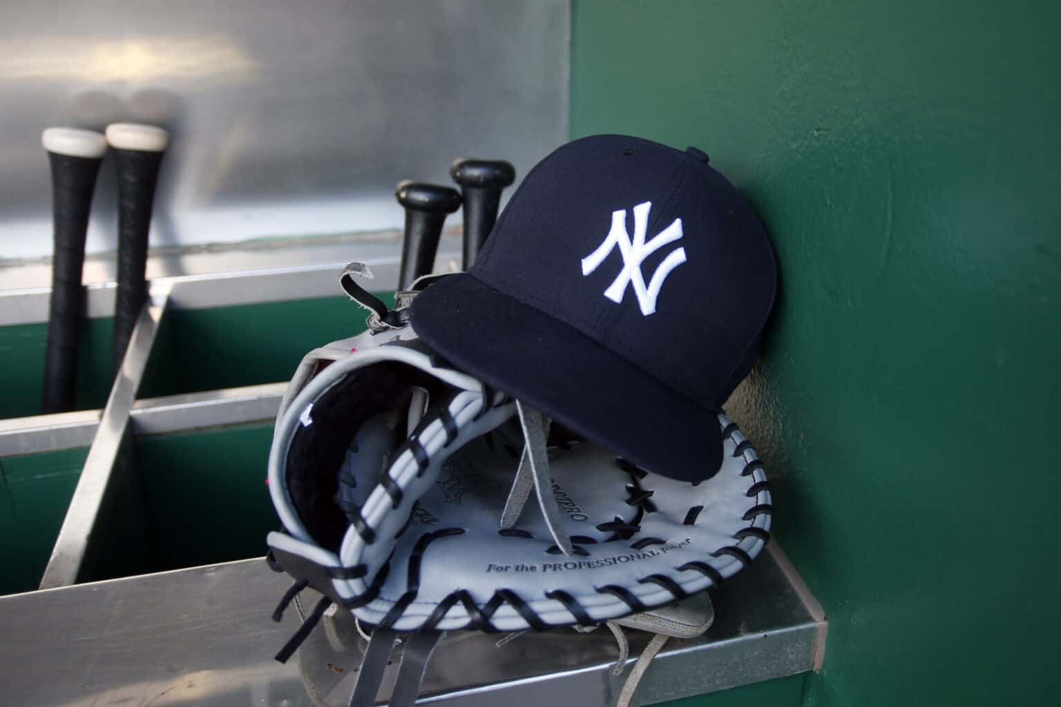 Yankees Hat and Baseball Glove
