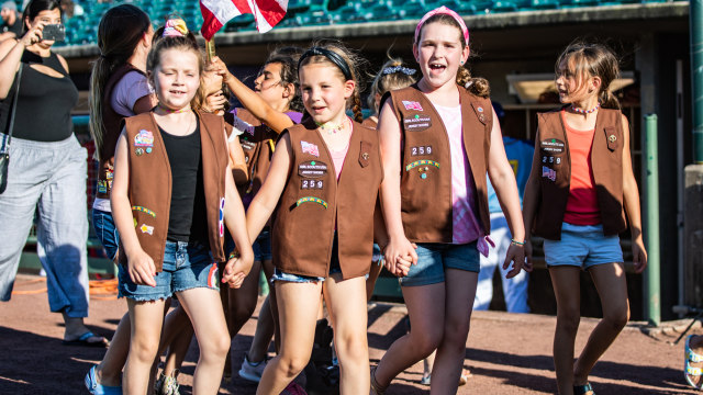 Girl Scouts at the BlueClaws