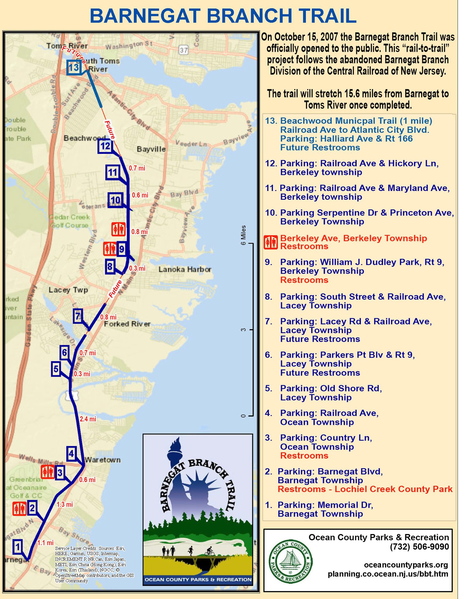 Barnegat Beach Trail Map New Jersey