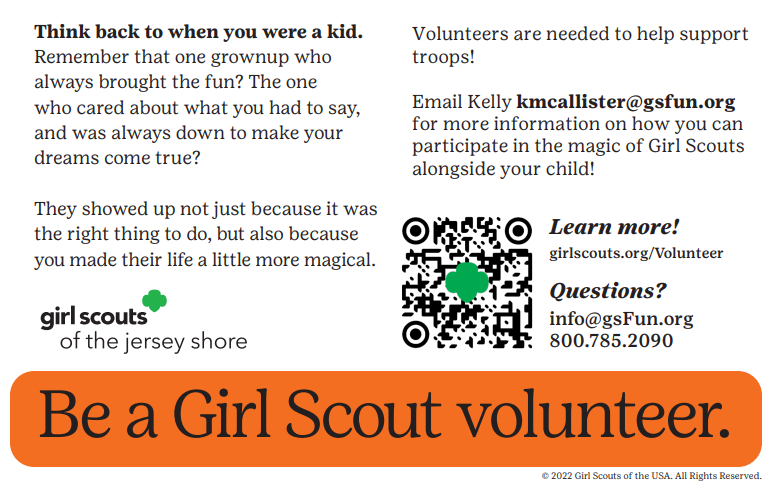 Become a Girl Scout Volunteer in Toms River