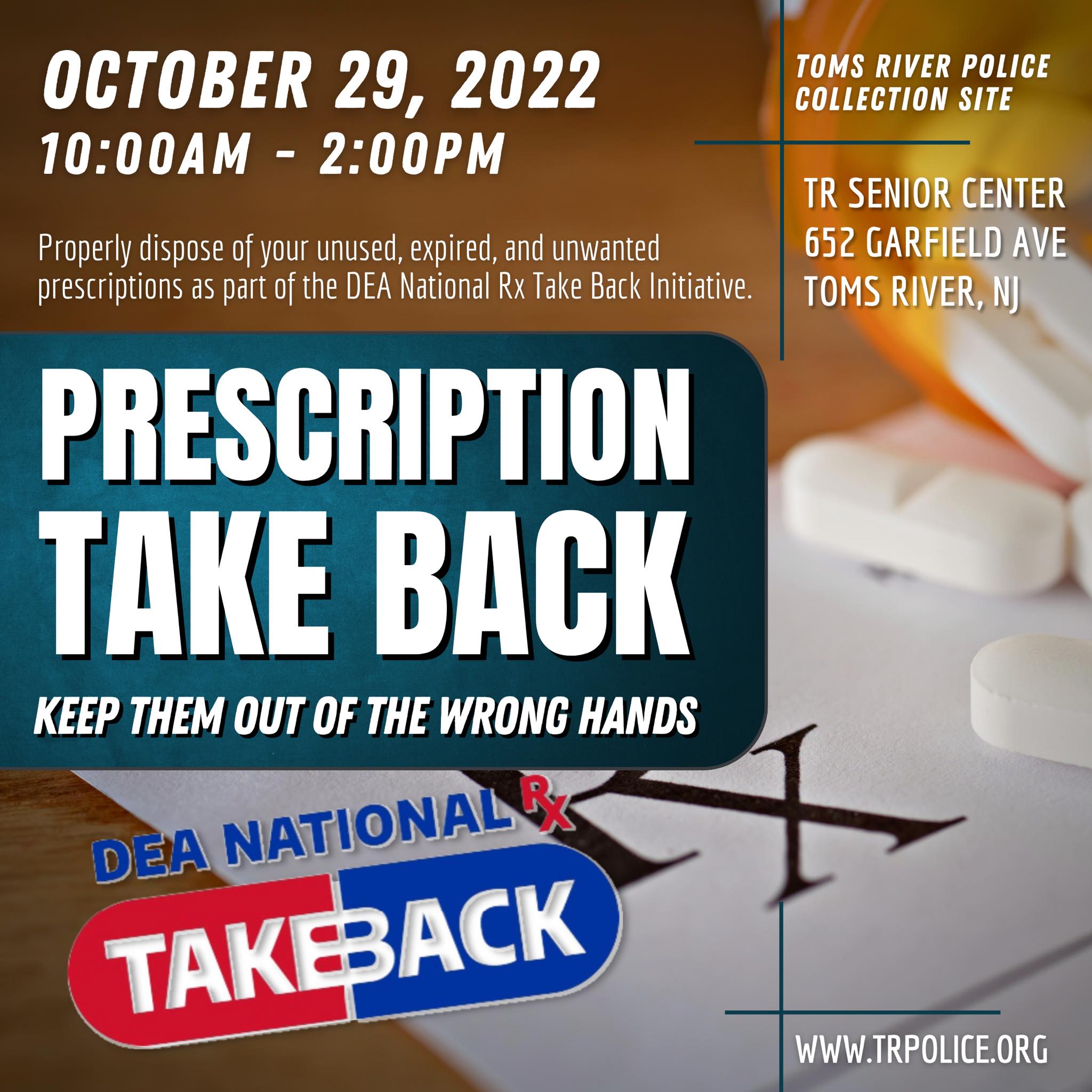 Prescription Drop Off Site in Toms River