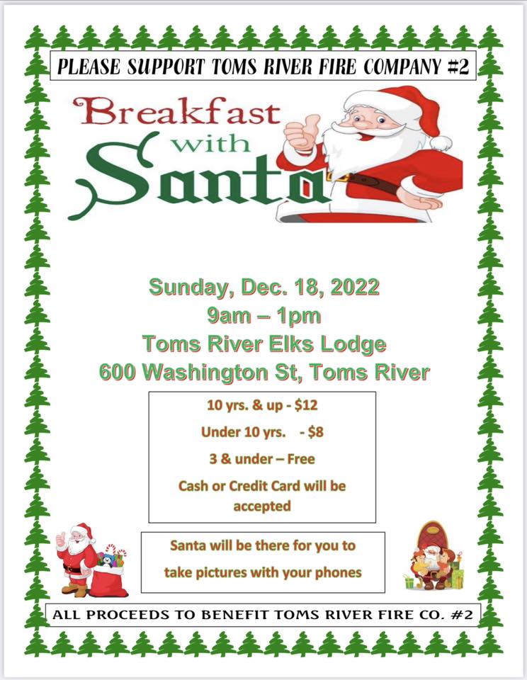 Breakfast with Santa at the Toms River Elks Lodge