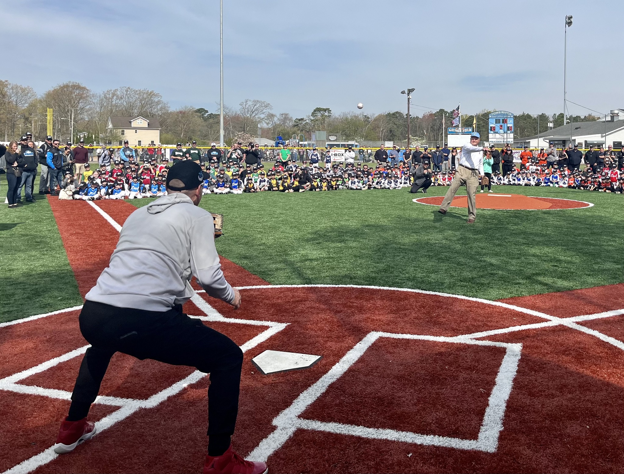 Todd Frazier and Mayor Mo Hill on Opening Day