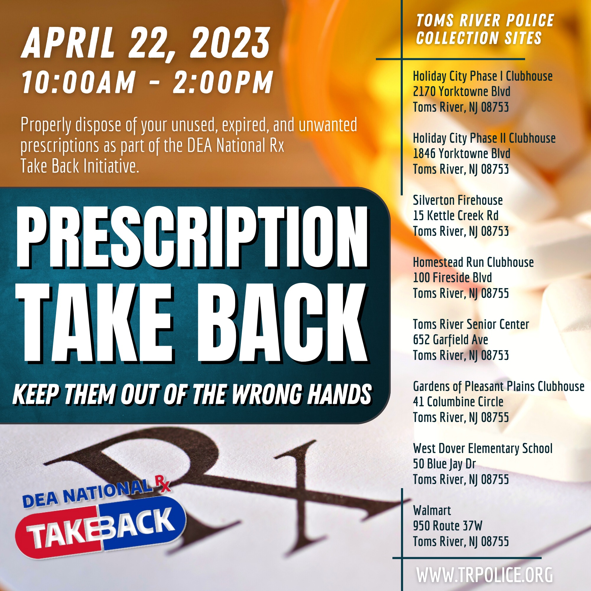National Rx Take Back Day.