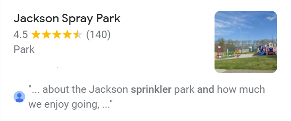 Jackson Spray sprinkler park in ocean county new jersey