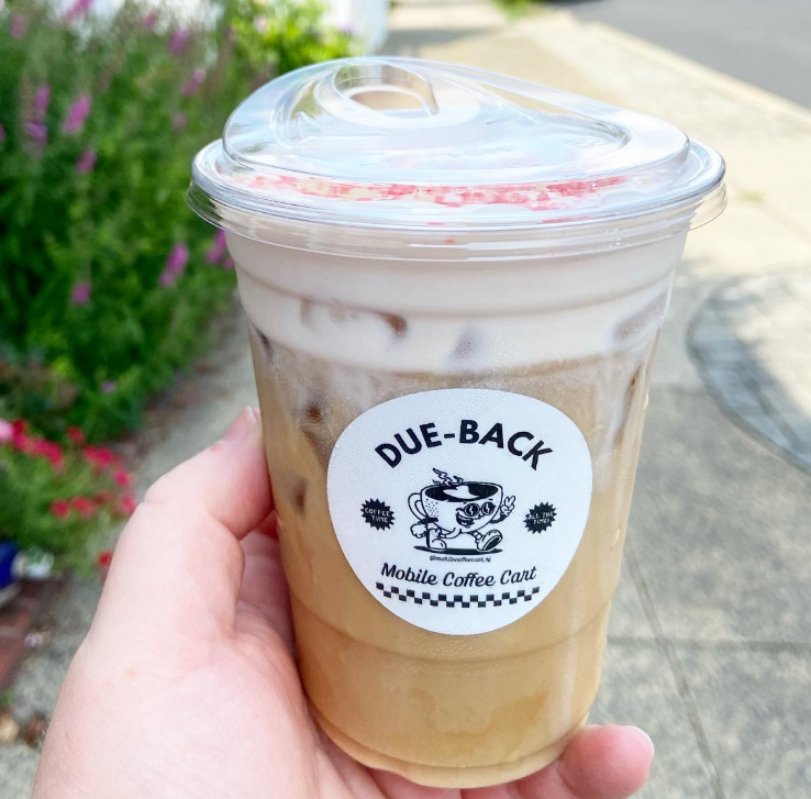 Strawberry Shortcake Iced Latte at Due Back