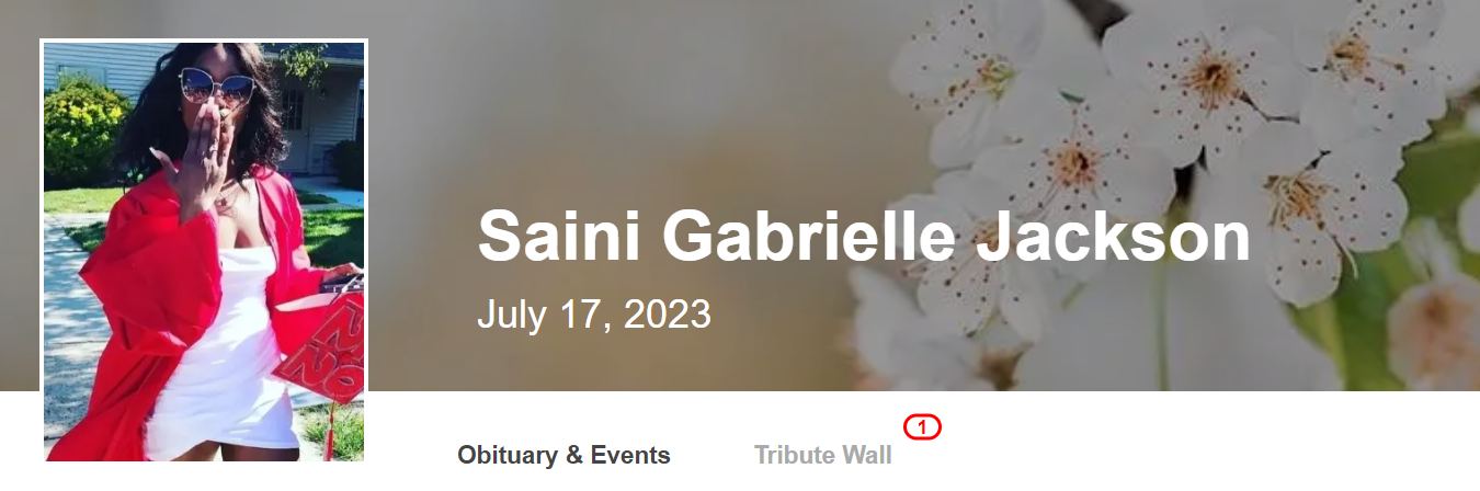 Saini Gabrielle Jackson Obituary