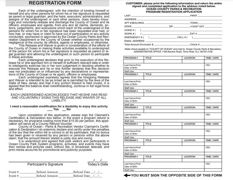 pre-k registration form toms river