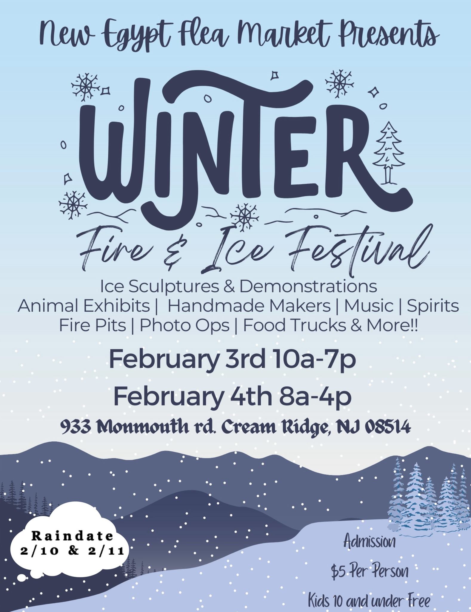 Winter Fire and Ice Festival at New Egypt Flea Market