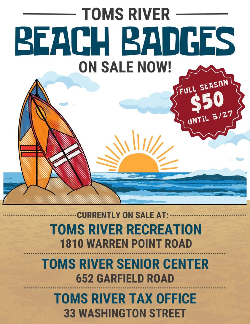 Toms River Beach Badges Are On Sale Now