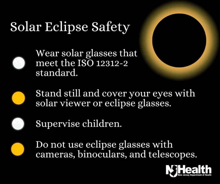 NJ Dept of Health Solar Eclipse