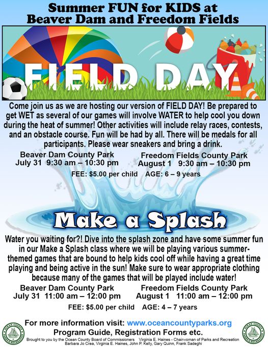 Ocean County Parks Field Day