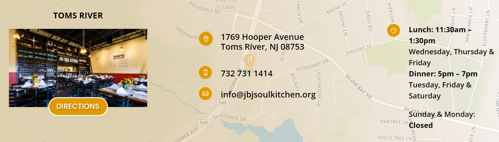 JBL soul kitchen toms river