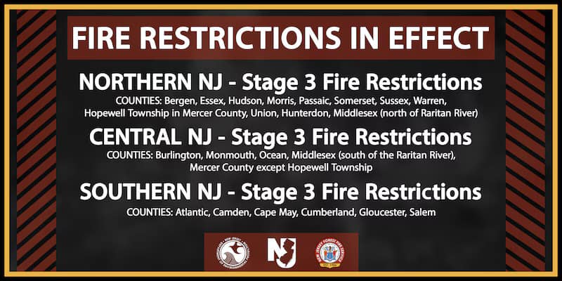 NJ Statewide Stage 3 Fire Restrictions