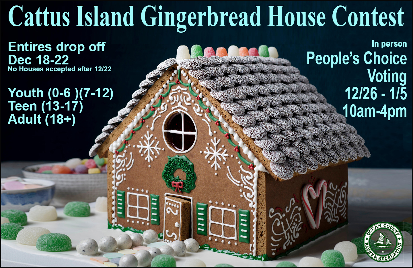 2024 Cattus Island Gingerbread House Contest