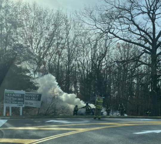 Vehicle on Fire at Ocean County Mall