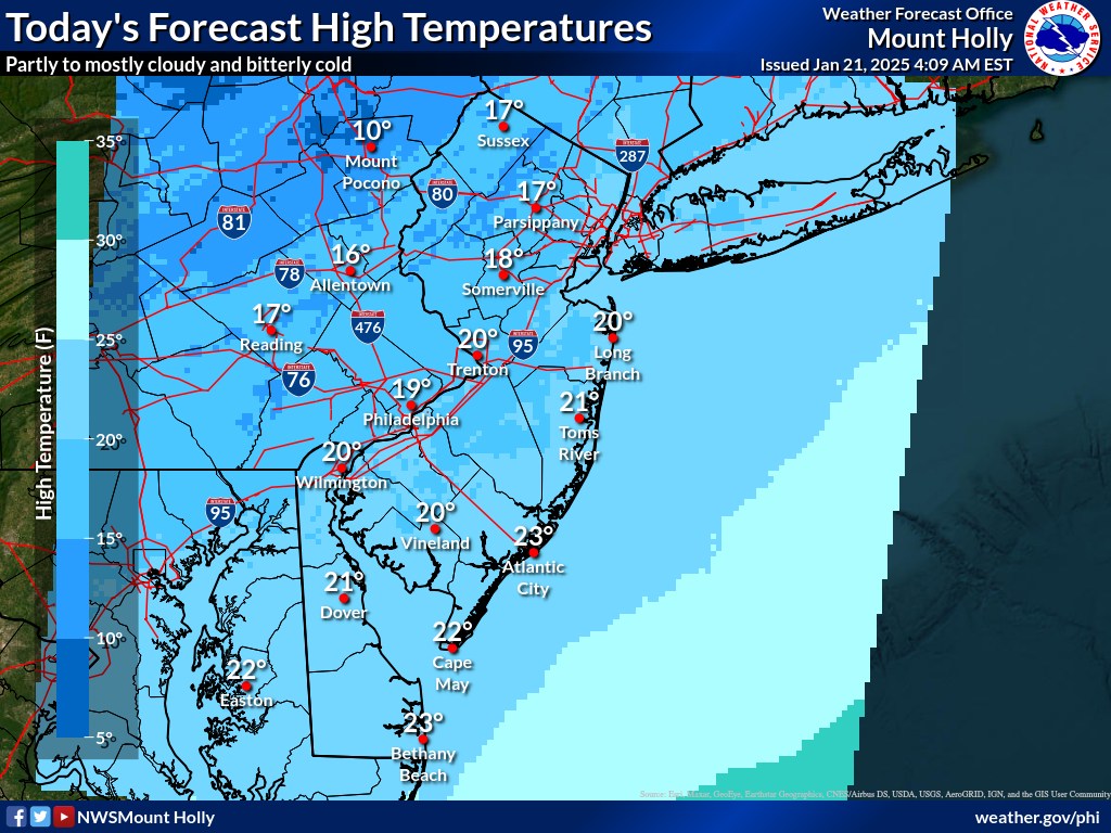 Frigid Temperatures in NJ