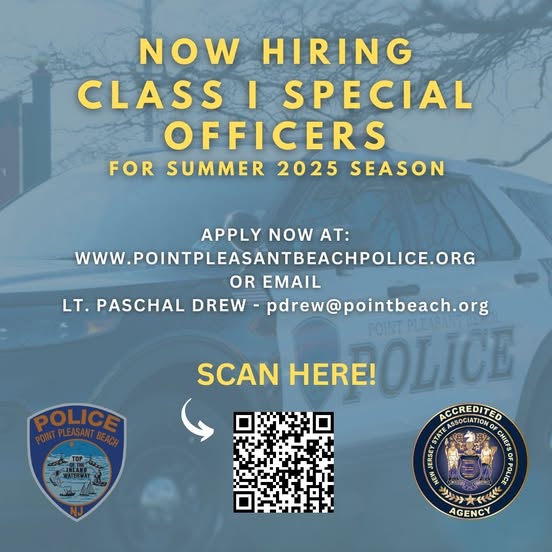 Pt Pleasant Beach Police Department Now Hiring