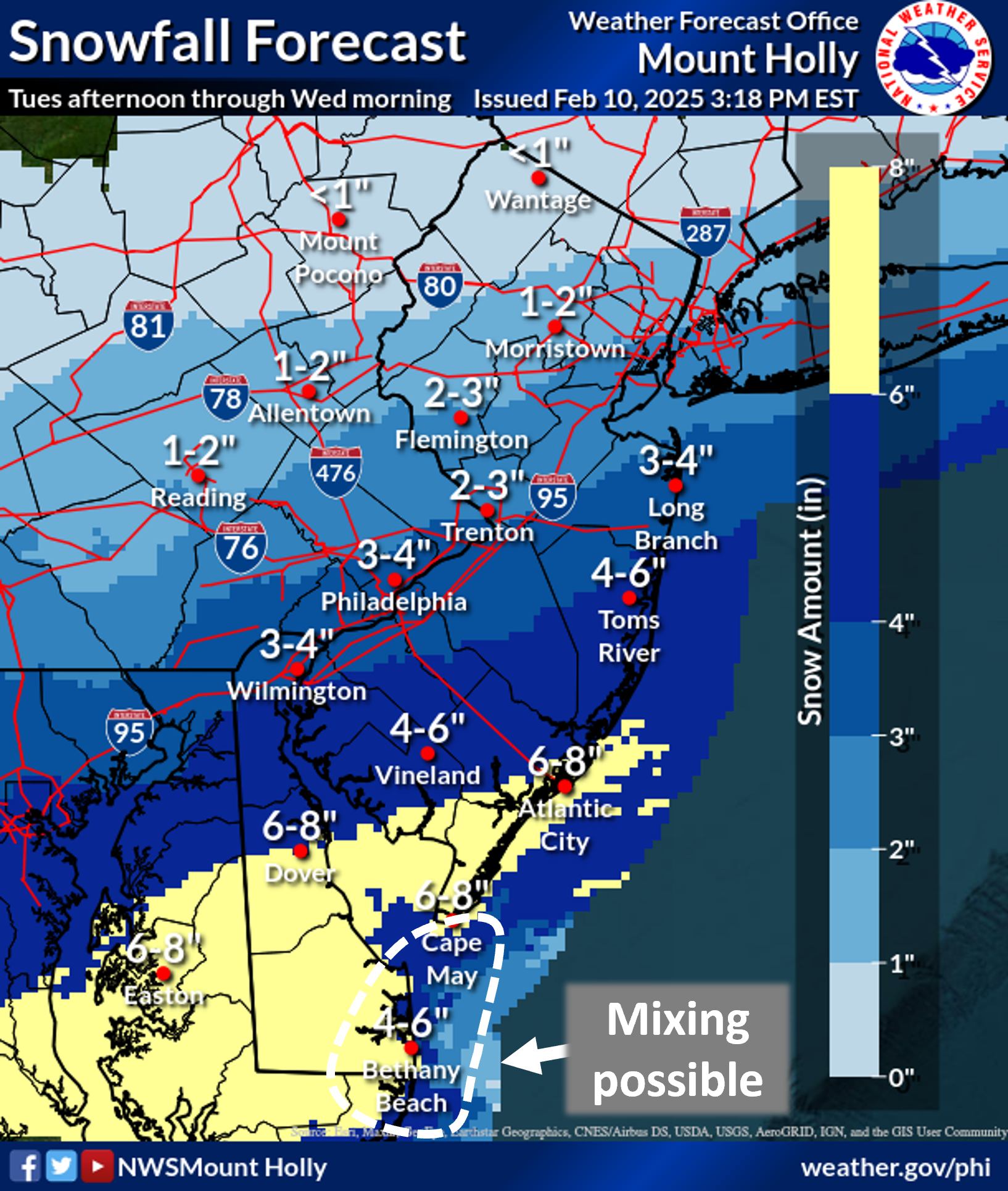 Weather Alerts Issued as New Snowfall Approaches NJ