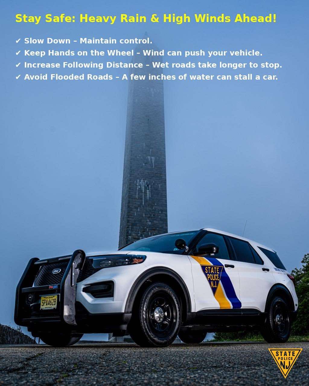 Severe Weather Message from NJSP