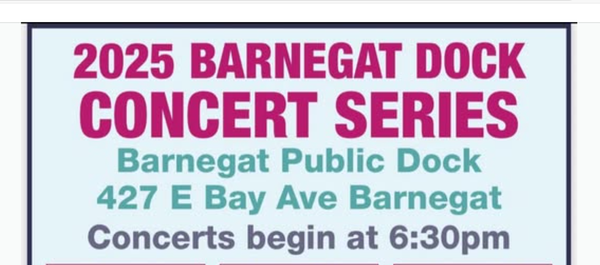 Mark Your Calendar for the 2025 Barnegat Dock Concert Series