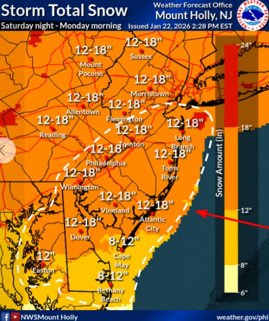 New Jersey Braces for Heavy Snowfall: 12 to 18 Inches Expected ...