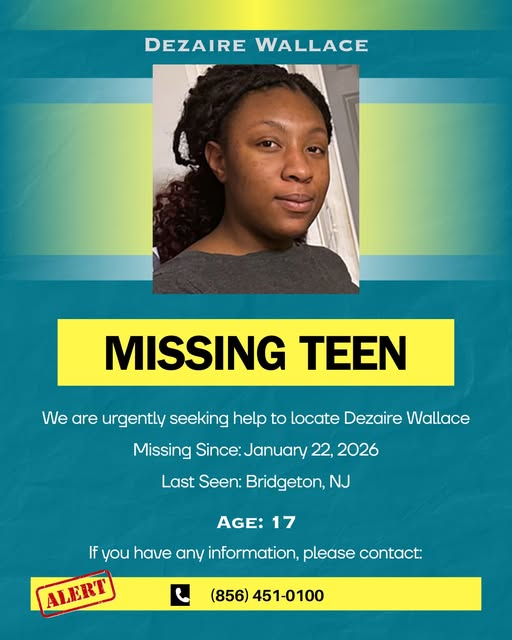 17-year-old Dezaire Wallace has been missing from Bridgeton, New Jersey, since January 22, 2026. Her sudden disappearance has left her family searching for answers and hoping someone will recognize her and speak up.