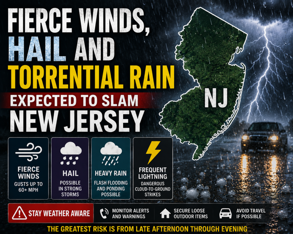 Fierce Winds, Hail and Torrential Rain Expected to Slam New Jersey ...