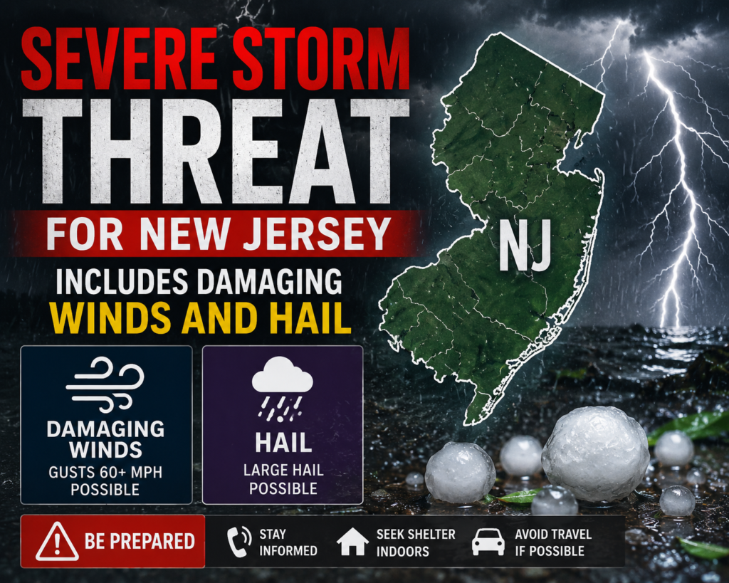 Severe Storm Threat for New Jersey Includes Damaging Winds and Hail ...
