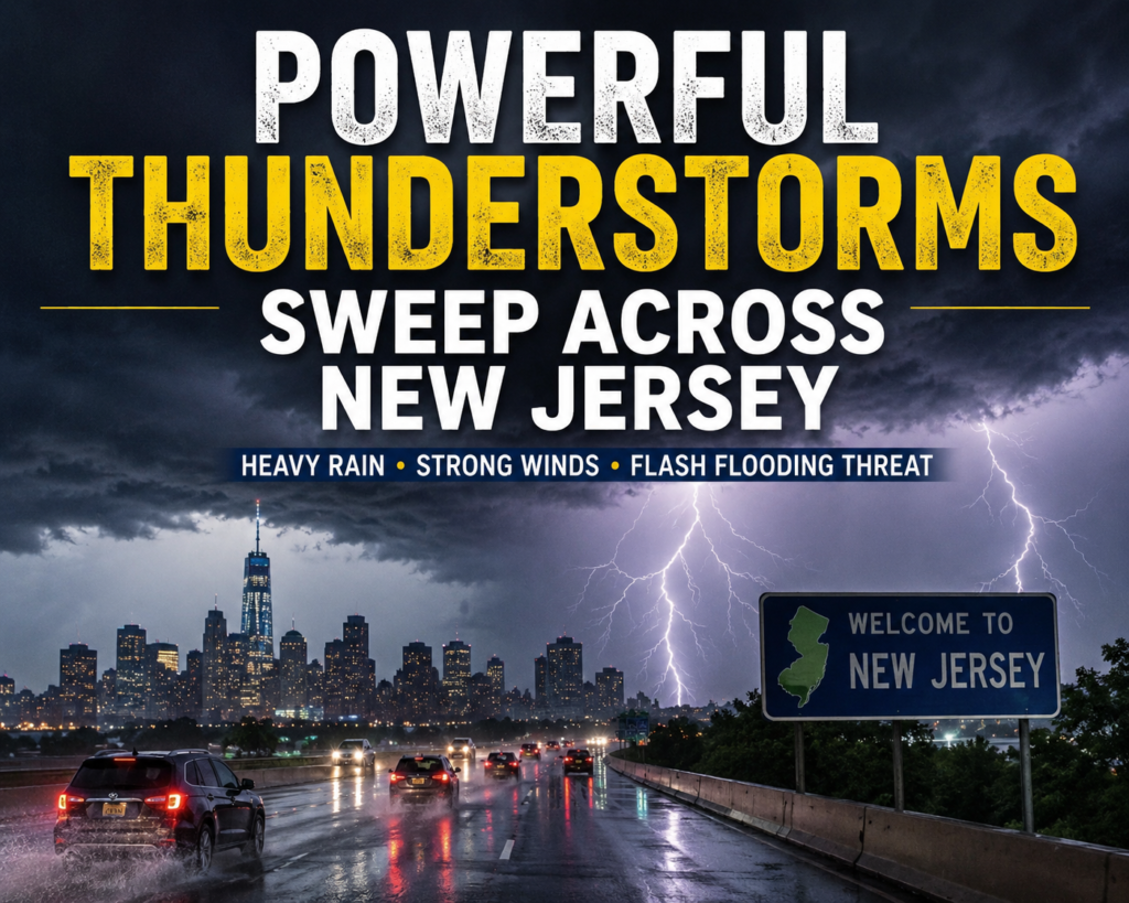 Powerful Thunderstorms Sweep Across New Jersey With Flood Threat and ...